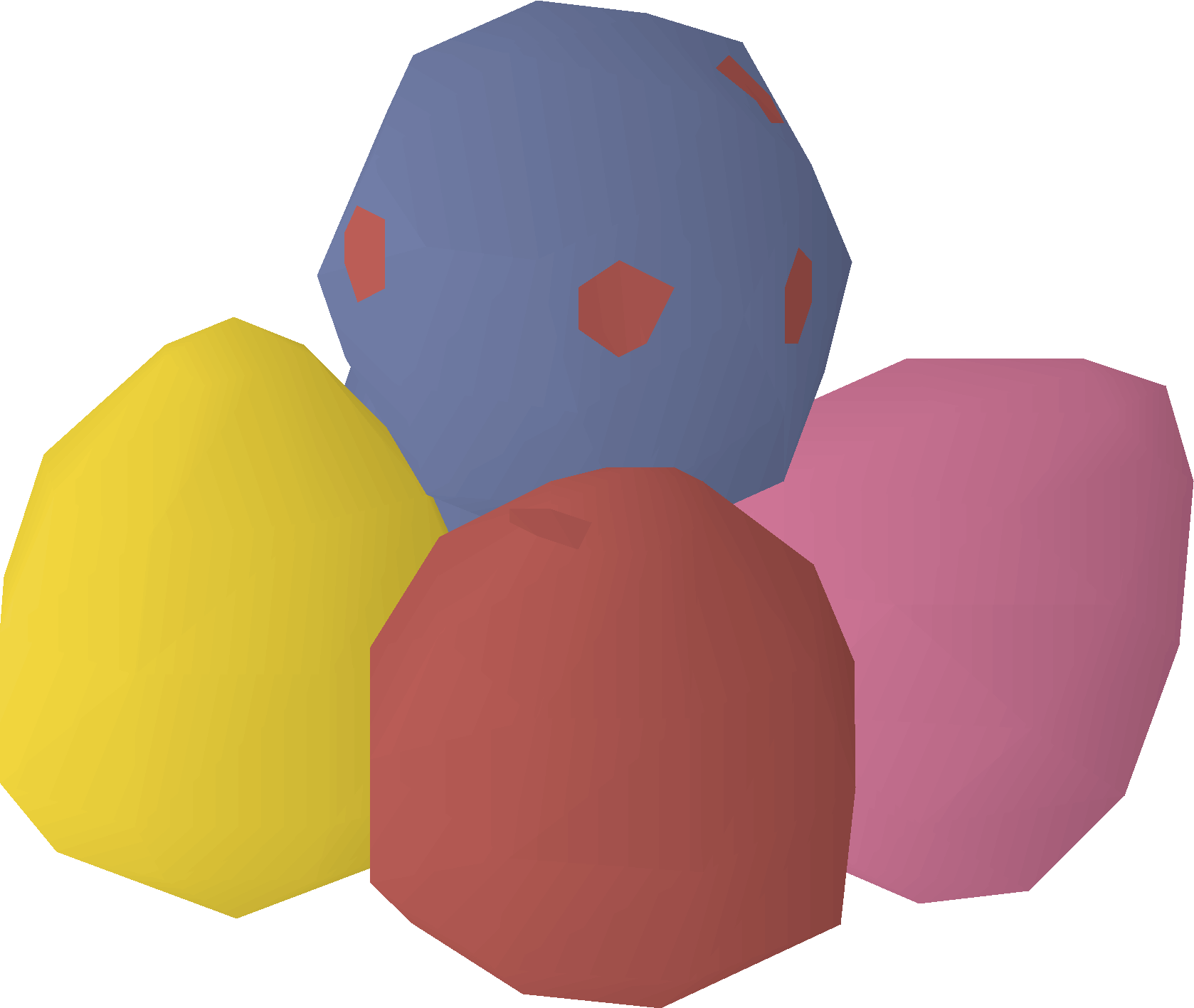 Pile of fake eggs