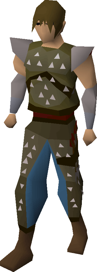 Trimmed studded leather armour