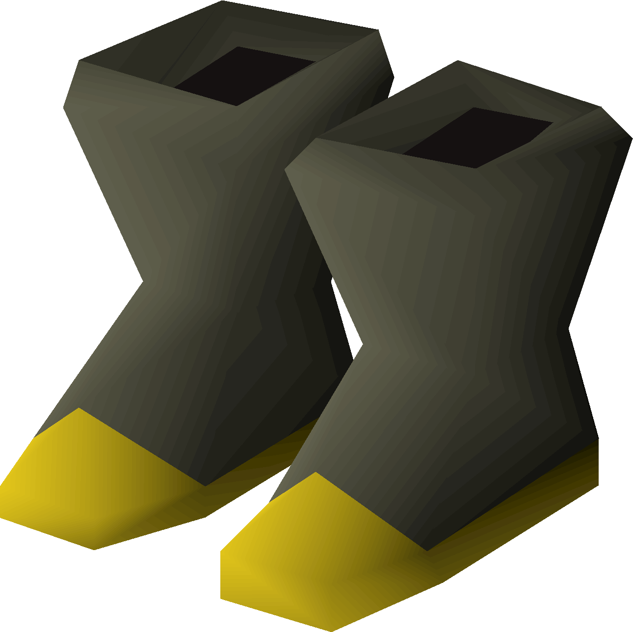 Golden prospector boots