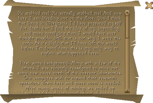 The tatty note when read.