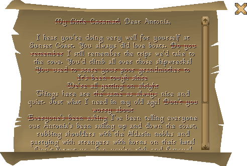 The letter when read.