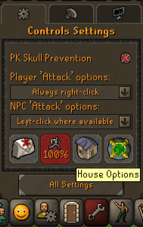 The location of the House Viewer button