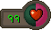 Becoming envenomed and infected at the same time will change the Hitpoints orb background to be split into half dark green-blue and half pink colours.