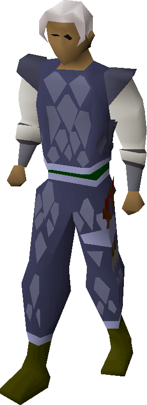 Blue d'hide trimmed armour