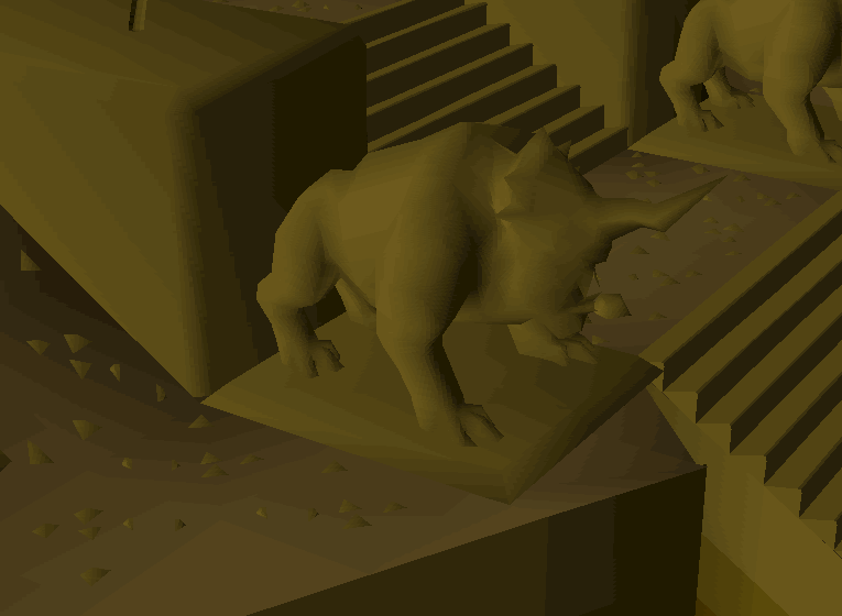 Eerie statue