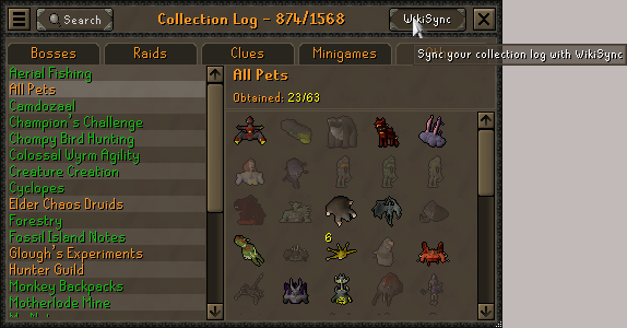 Collection log/Table