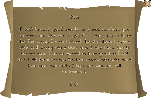 The tatty note when read.