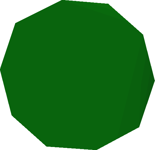 Deflated green bouncy ball