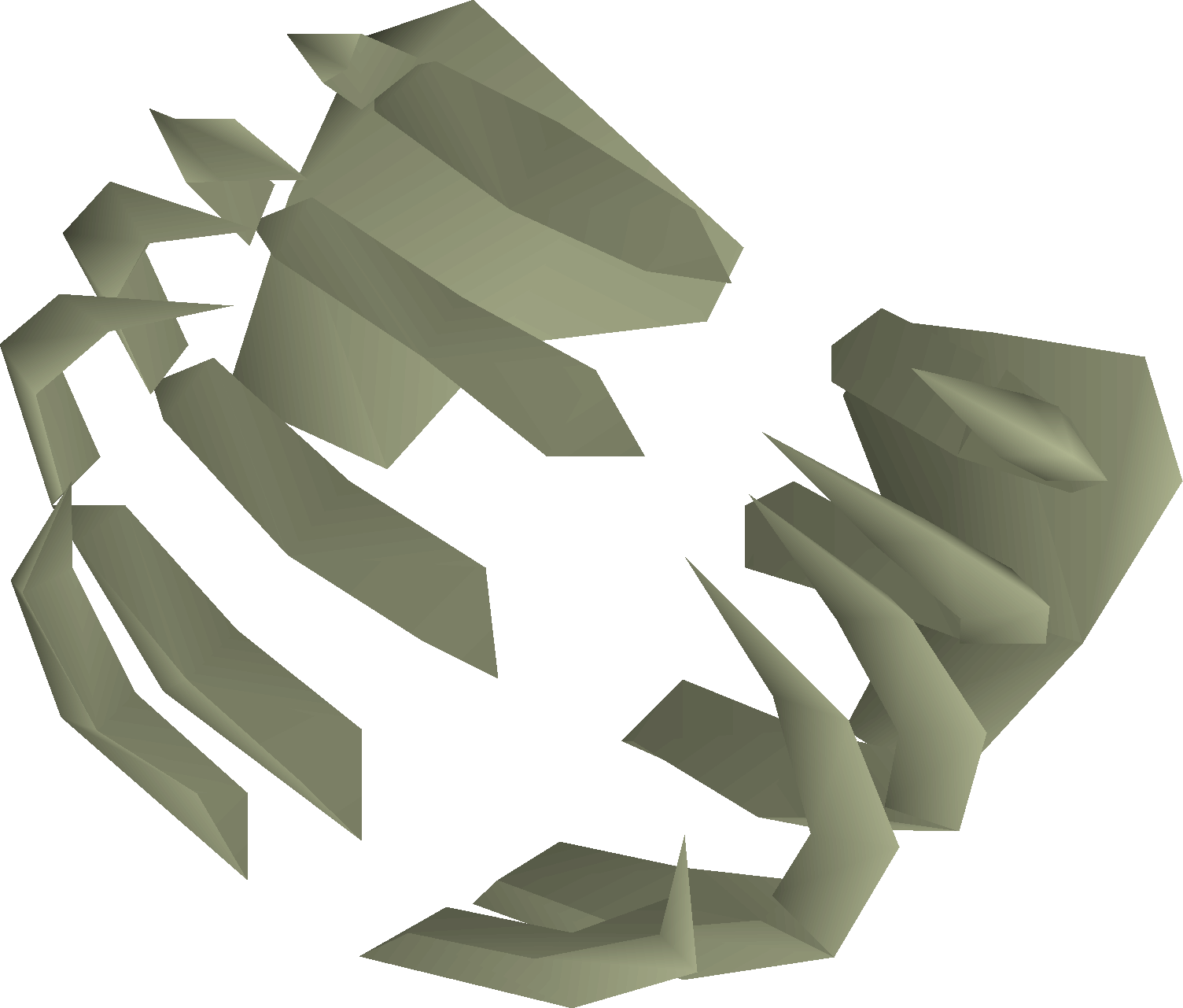 Medium fossilised ribs