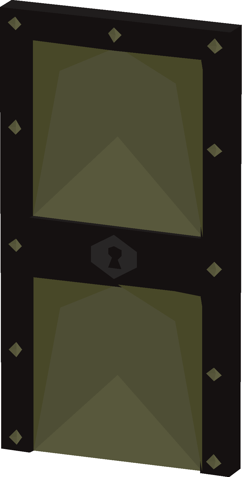 Solid black door