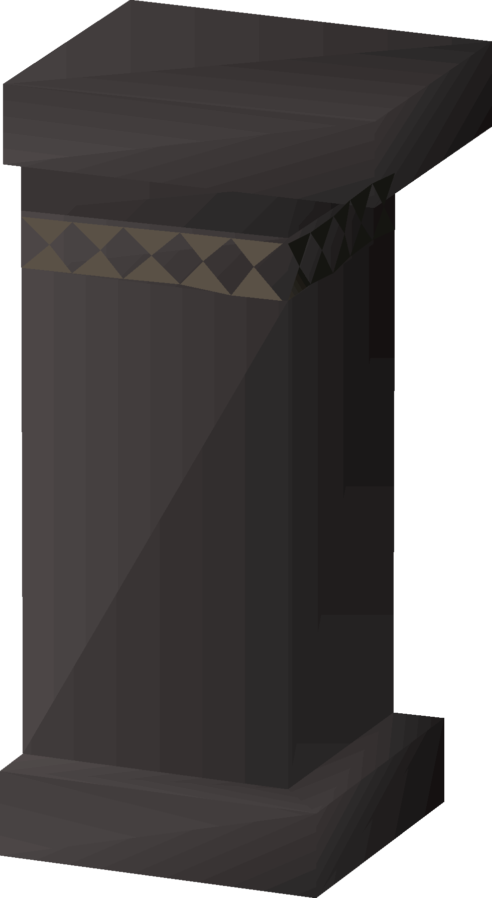 Right side of a fireplace
