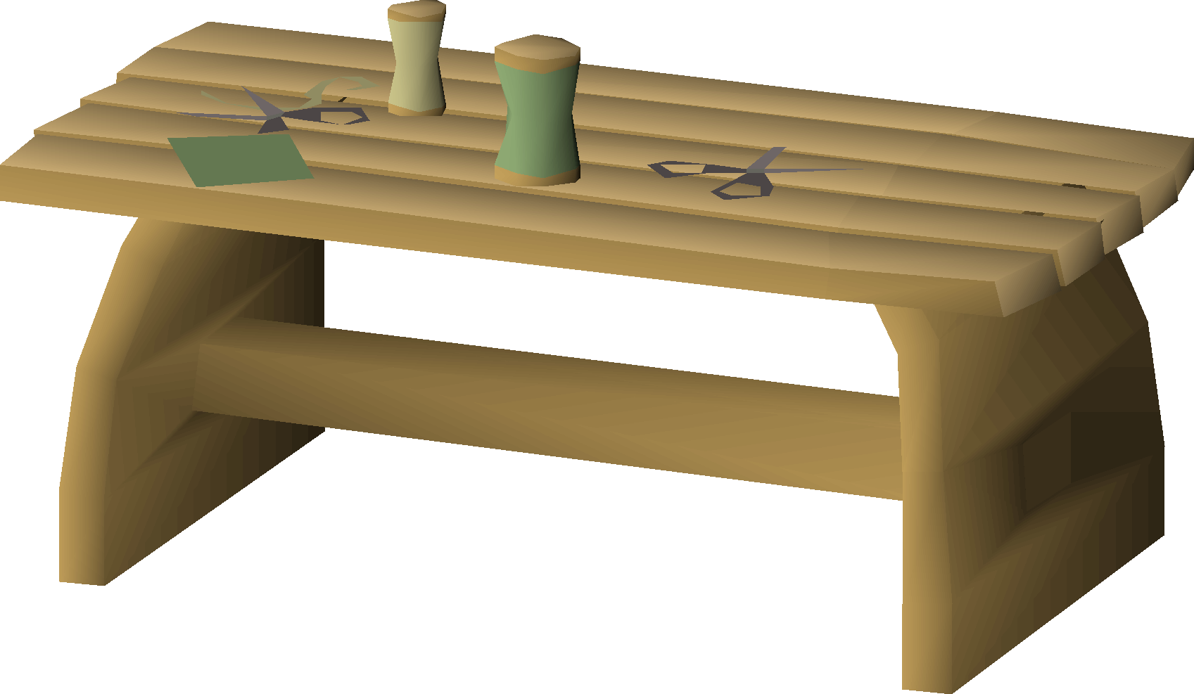 Cloth covered table