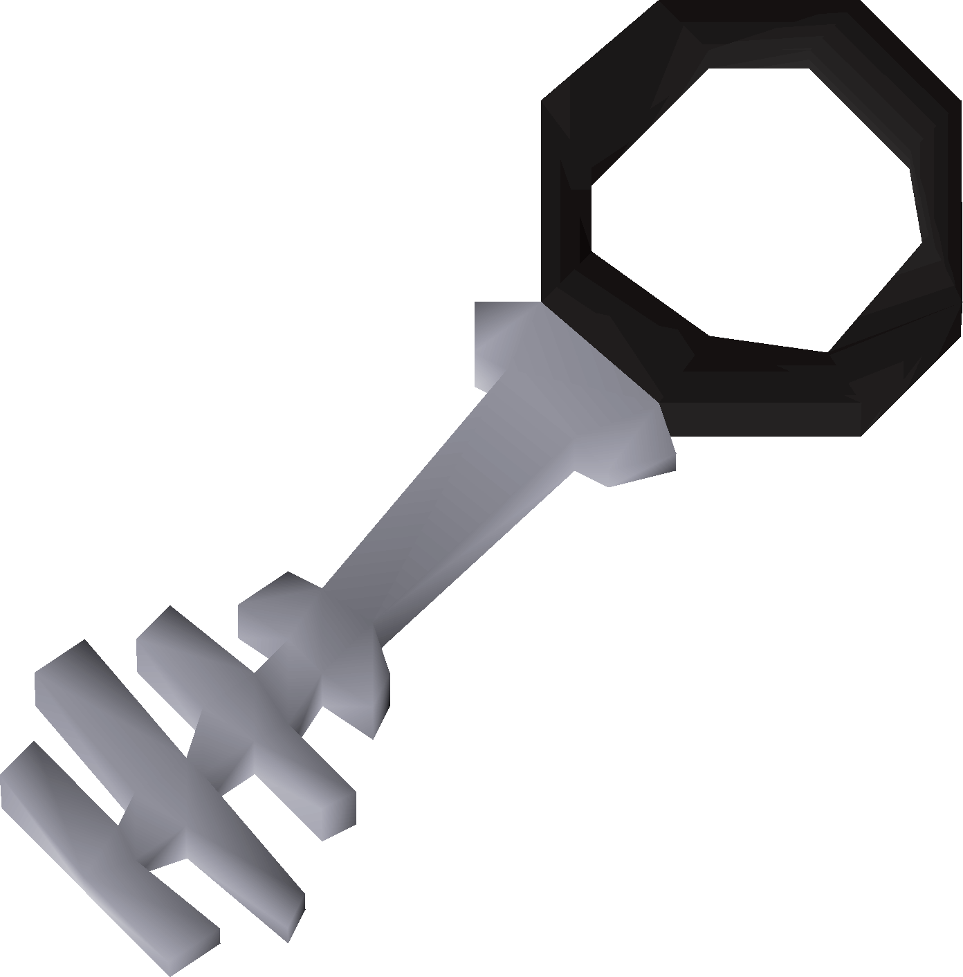 Silver key black