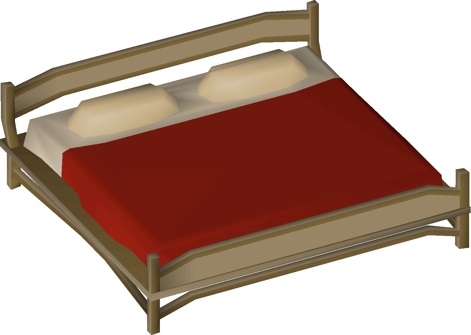 Large teak bed (interface item)