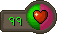 Becoming poisoned and infected at the same time will change the Hitpoints orb background to be split into half green and half pink colours.