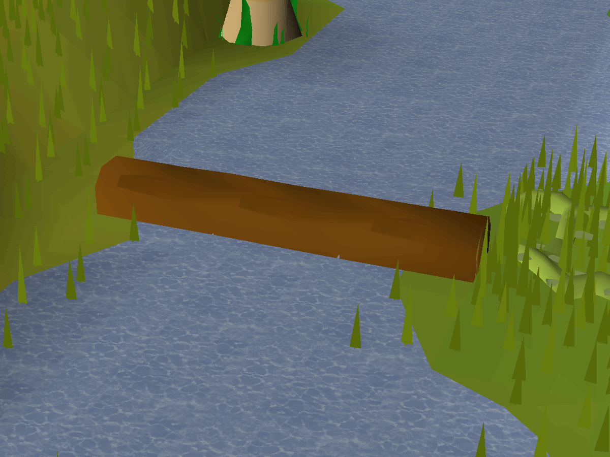 A wooden log