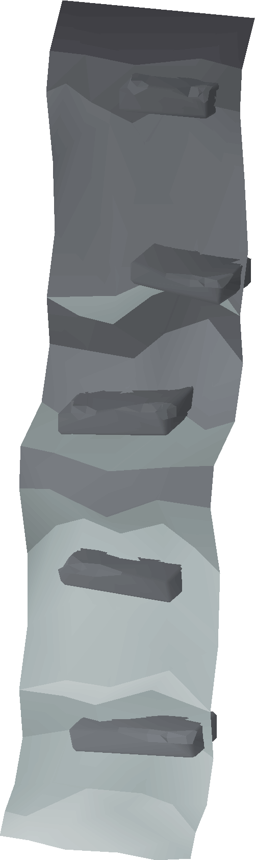 Uneven stone ledges