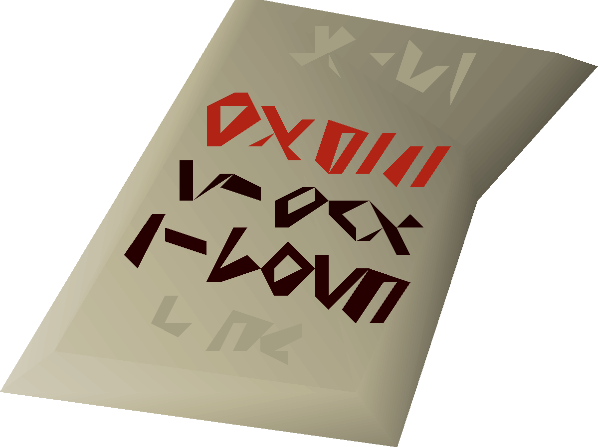 A scribbled note