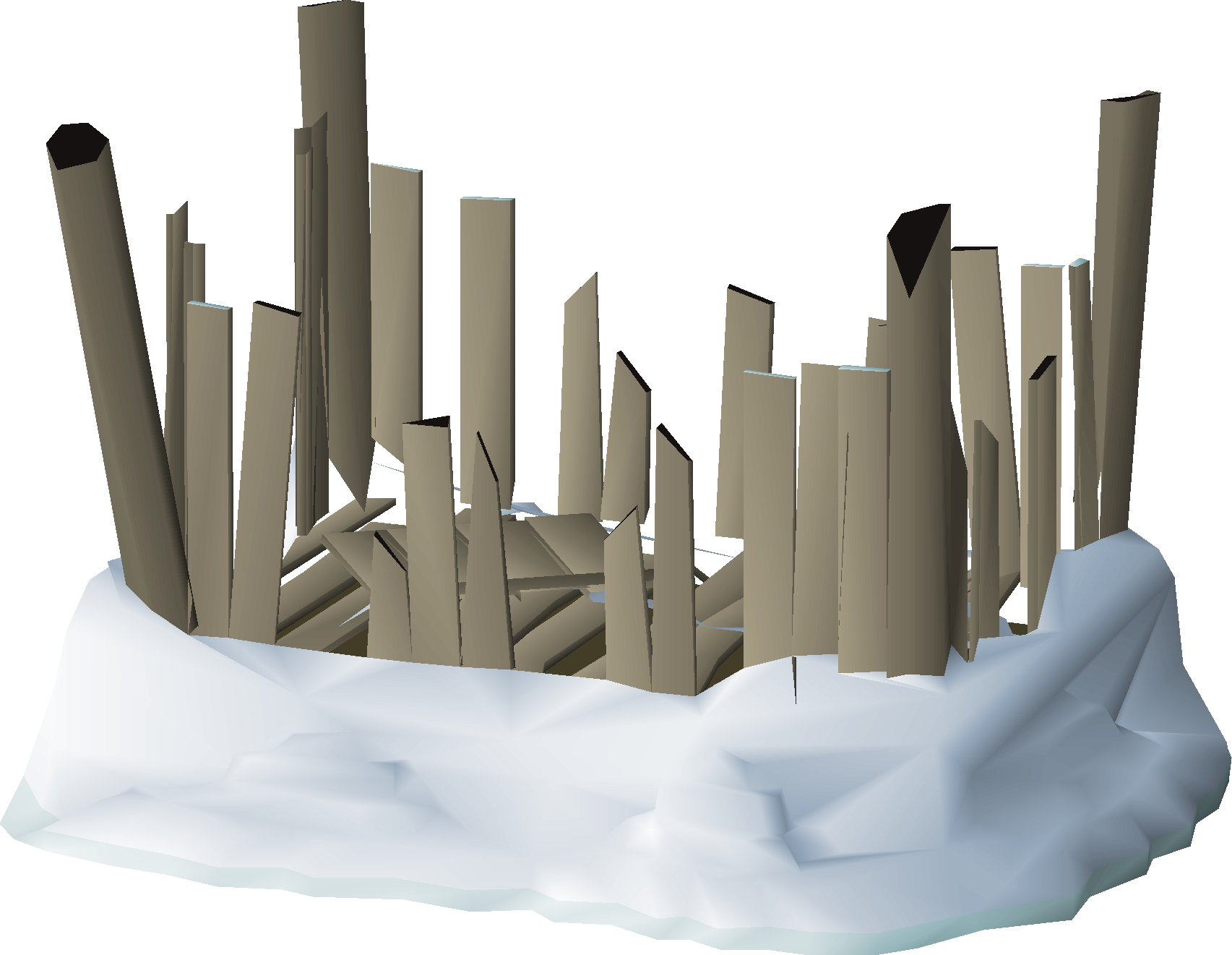 Destroyed bird hide