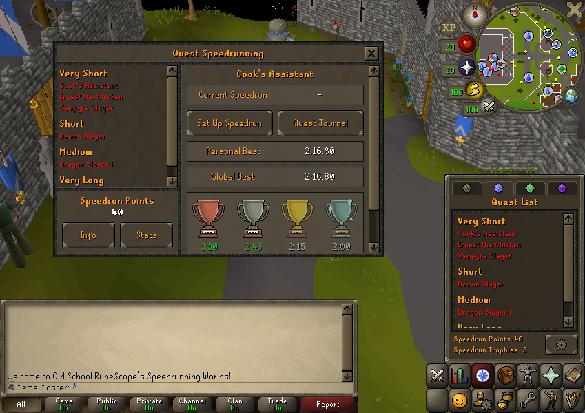 Quest Speedrunning Beta