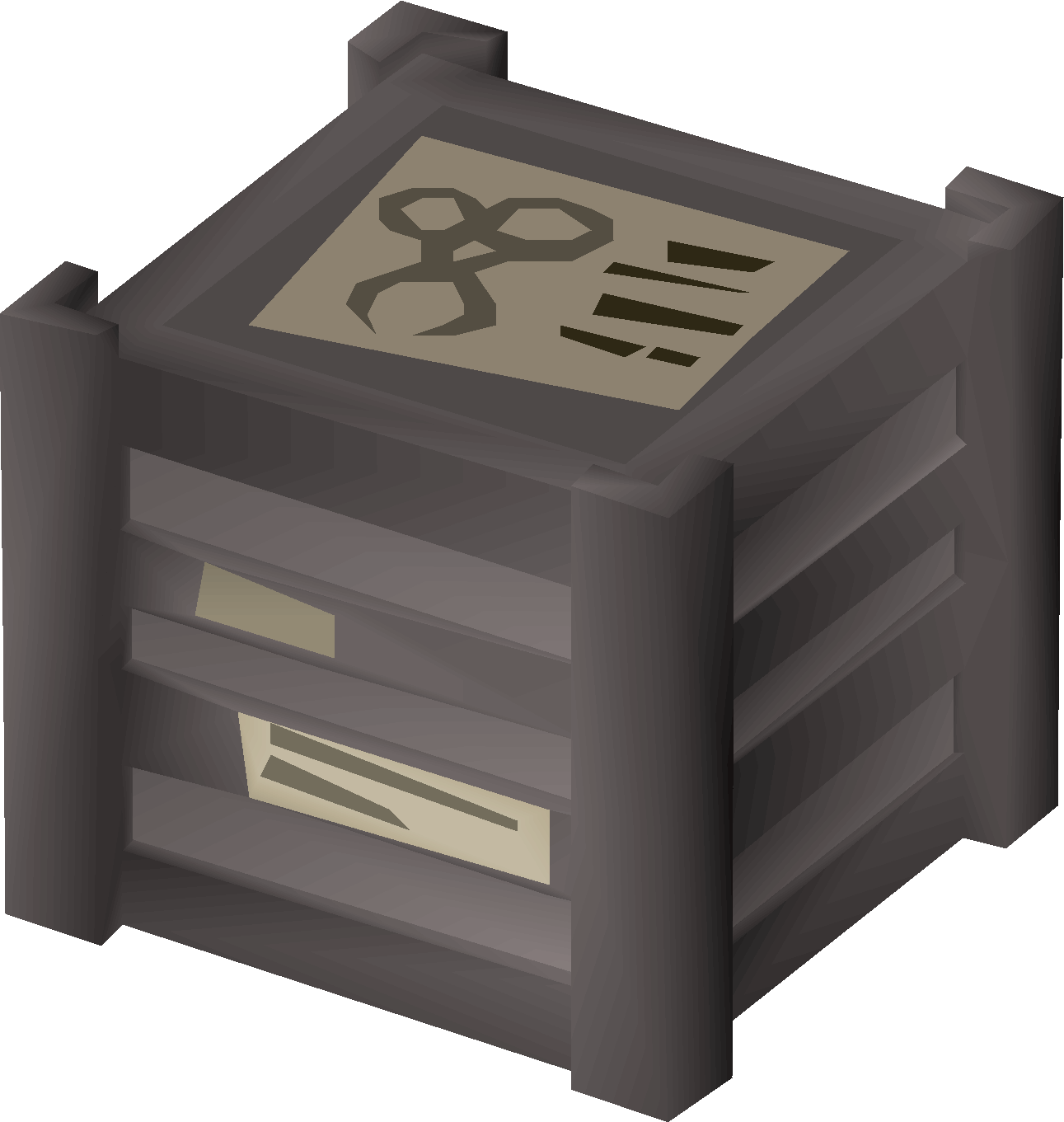 Crate of flax