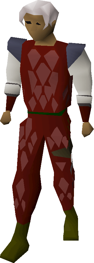 Red dragonhide armour
