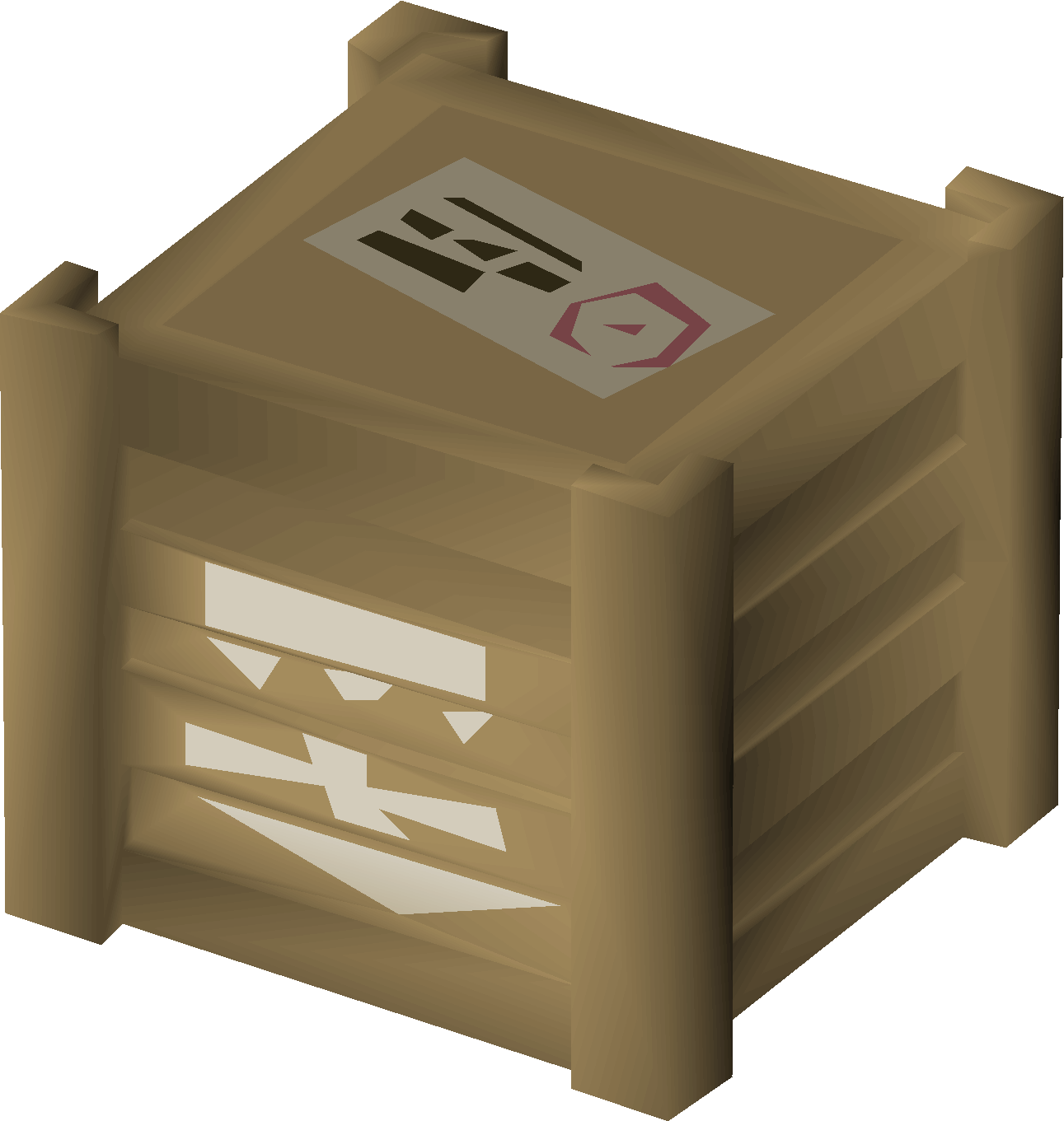Crate of fishing supplies