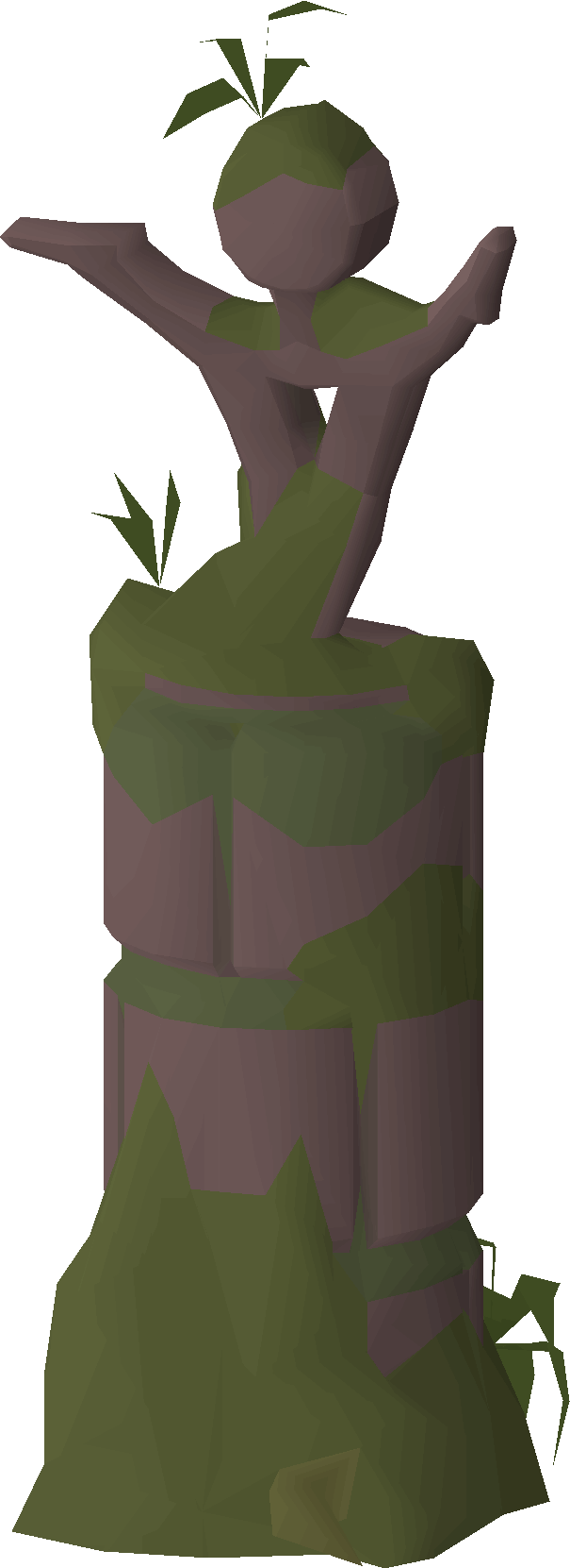 Overgrown pillar