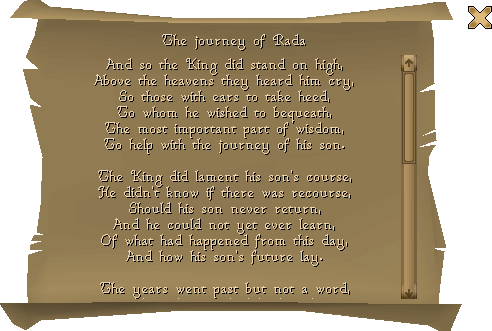 Rada's journey when read.
