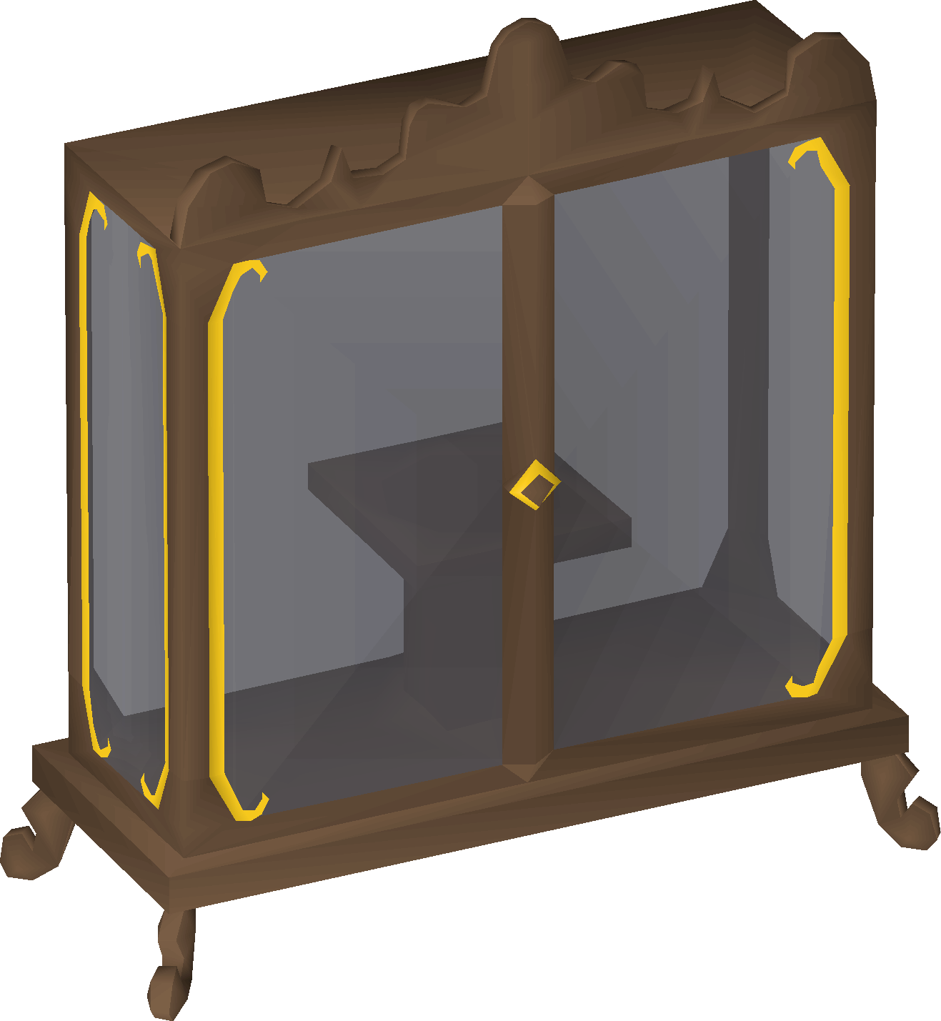 Mahogany trophy case (interface item)
