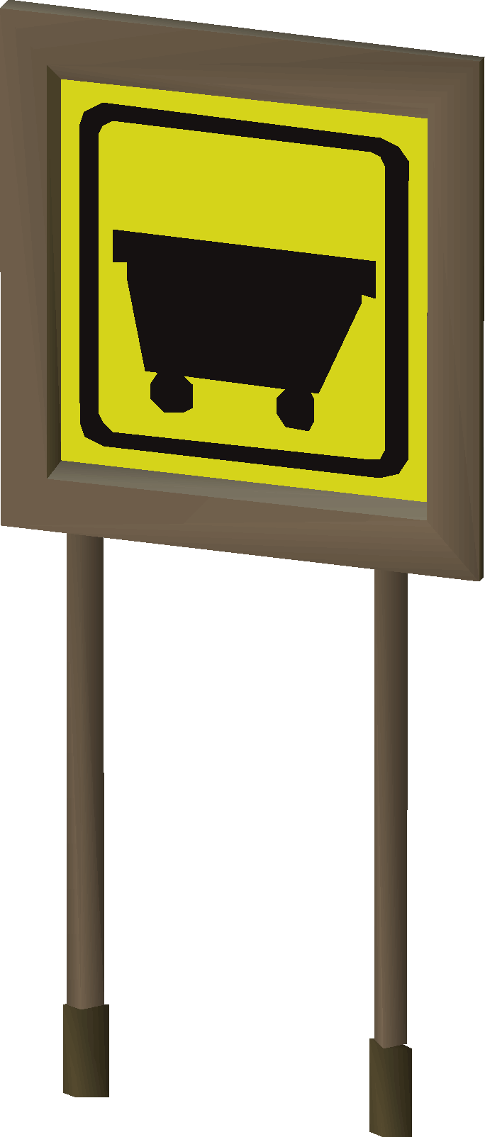 Mine cart sign