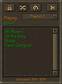 An example of a custom music playlist.