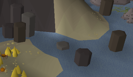 Extra slippery basalt stepping stone