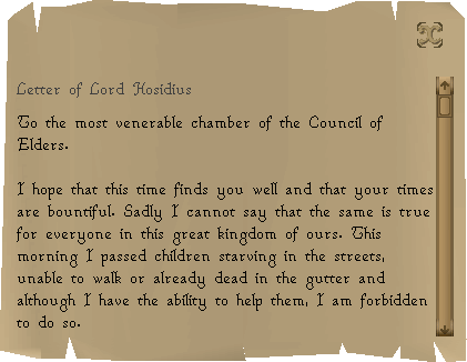 The Hosidius letter when read.