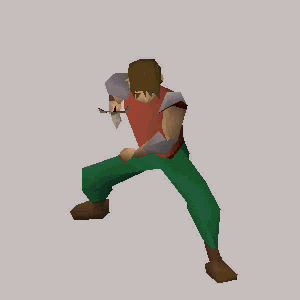 A player running while holding the cursed banana.