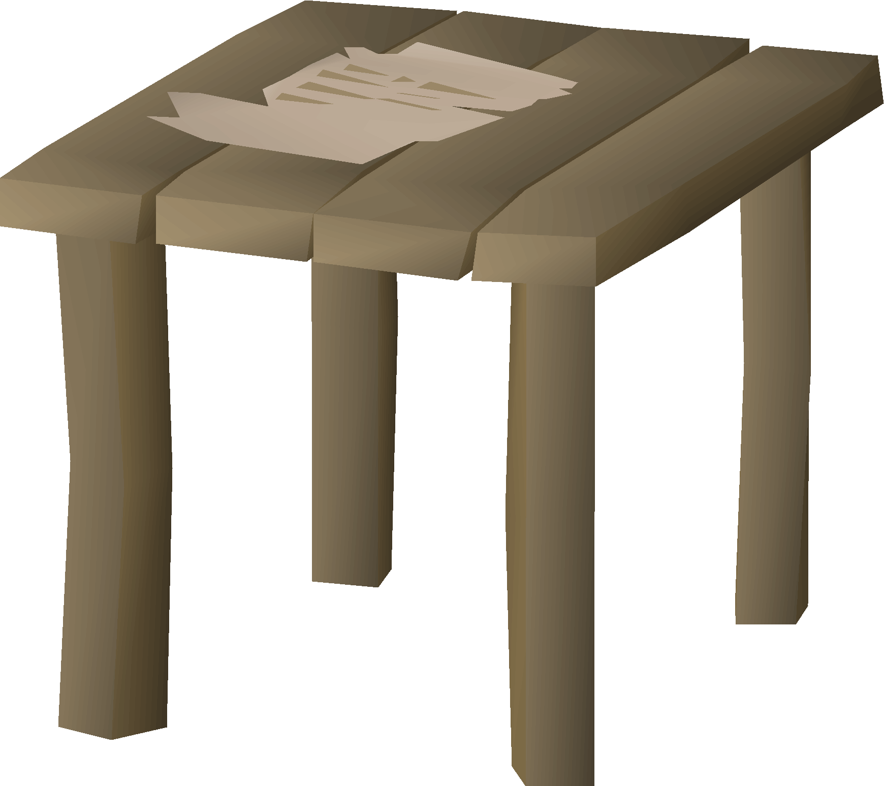 Note on a table