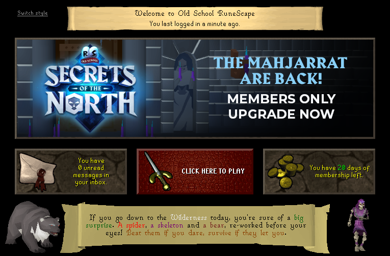 Welcome Screen