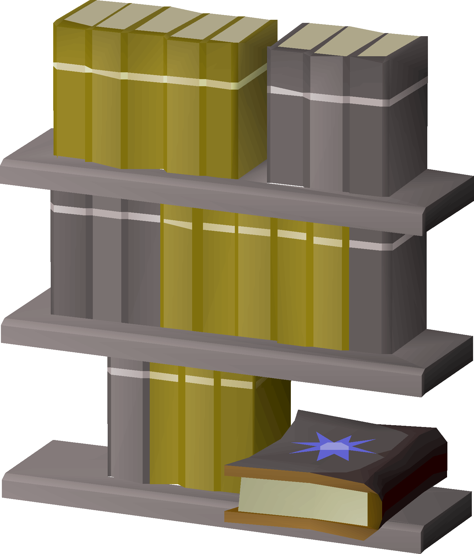 Musty bookshelf