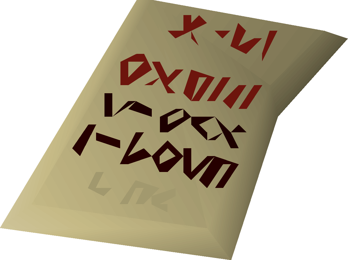 Scrawled note