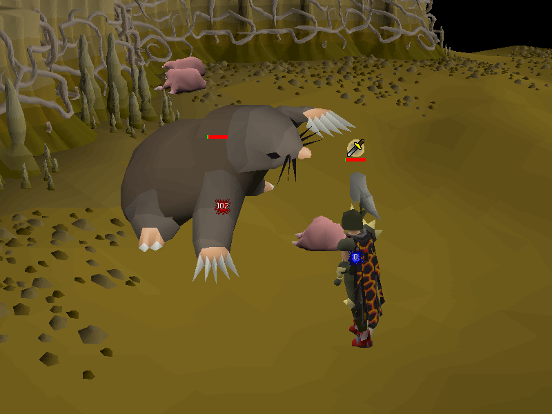 Money making guide/Killing the Giant Mole (Dharok's)