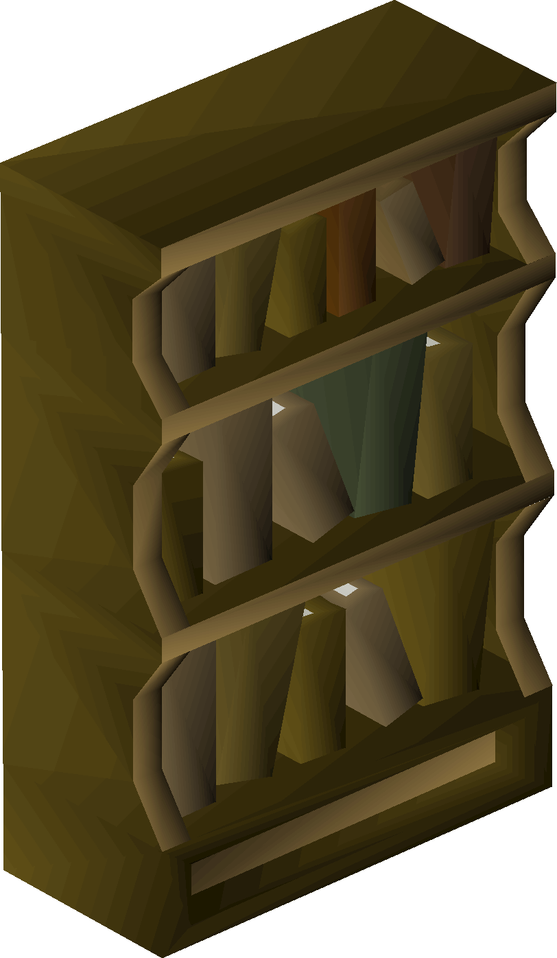 Wooden bookcase (interface item)