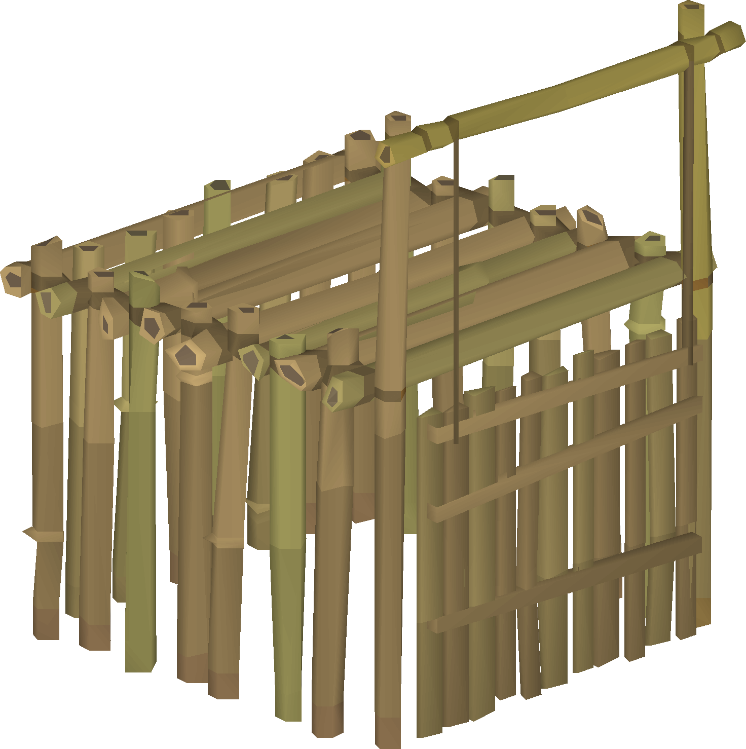 Cow's caged monkey