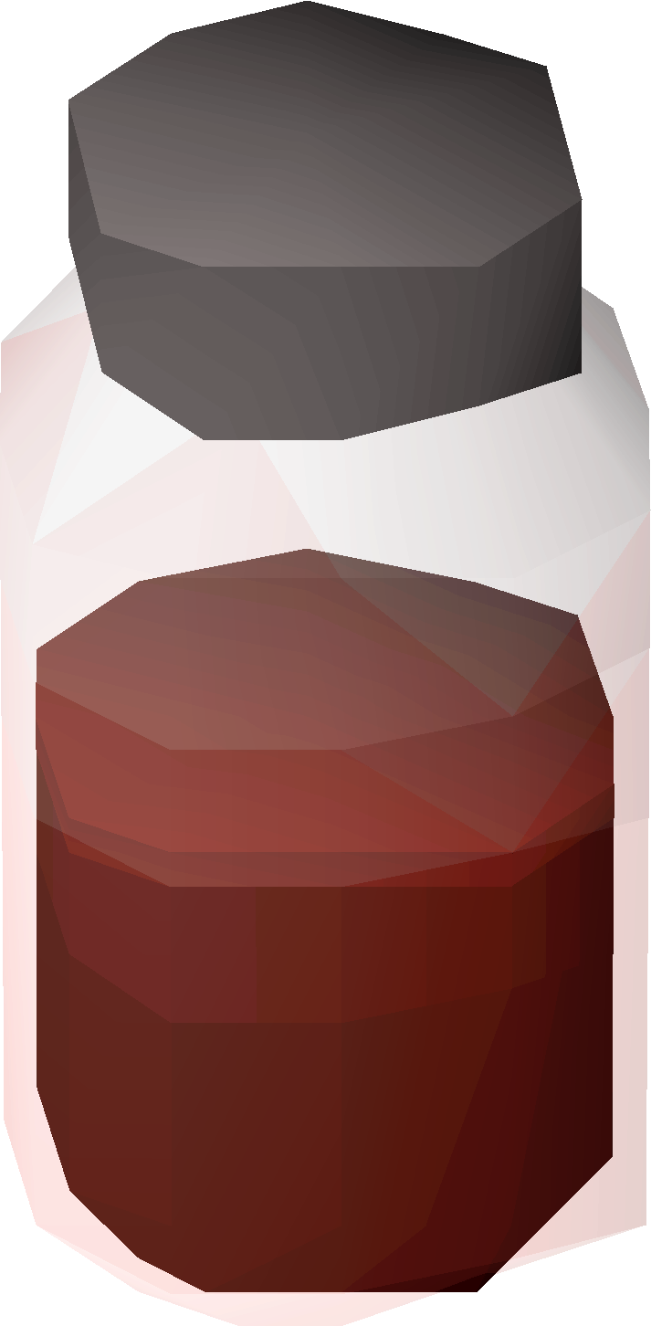 Jar of congealed blood