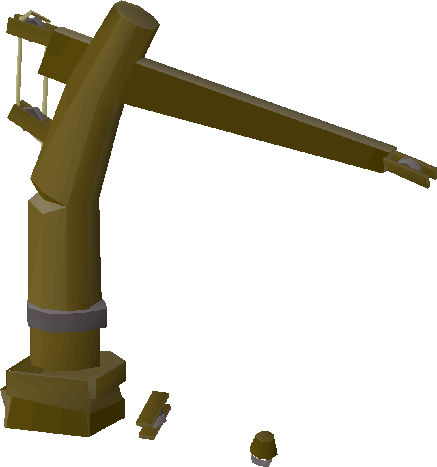 Broken crane