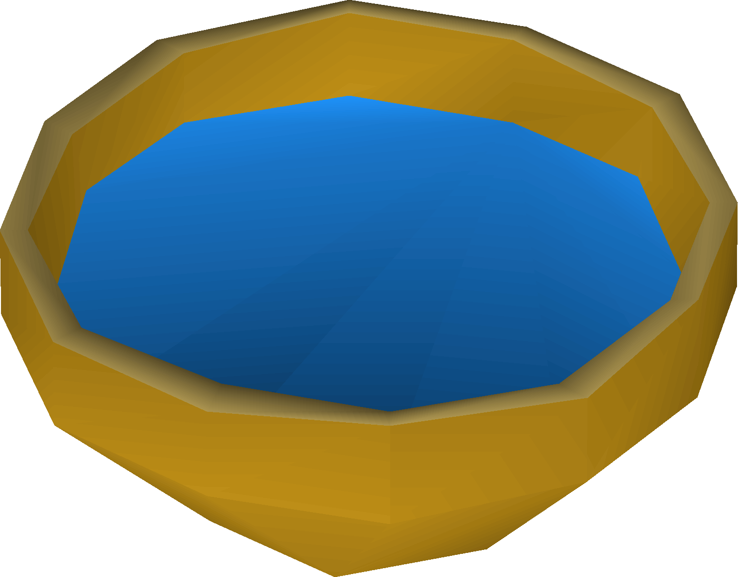 Bowl of blue water