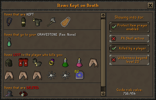 Items Kept on Death (Interface)
