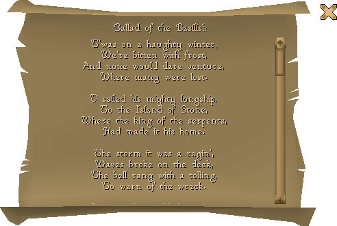 The Ballad of the basilisk when read.