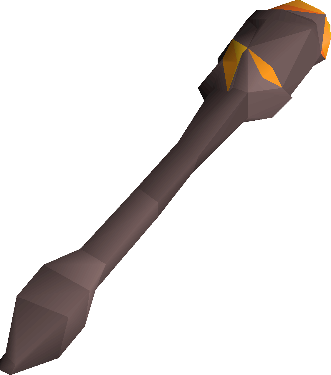 Mystic lava staff (or)