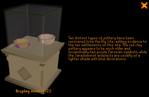 The display after adding pottery.