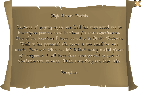 Ancient letter when read.